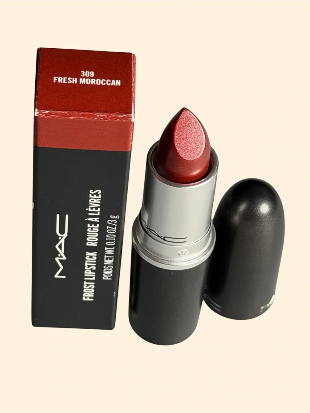 MAC Cosmetics Frost Brick Red Lipstick - Fresh Moroccan BNIB
